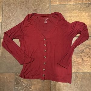 American Eagle ribbed long sleeve soft & sexy shirt
